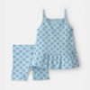 Toddler Girl 2-Piece Tank Top & Short Set - Blue 9 Toddler Girl 2-Piece Tank Top & Short Set - Blue