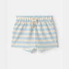Baby Stripe Drawstring Shorts - Blue/Ivory