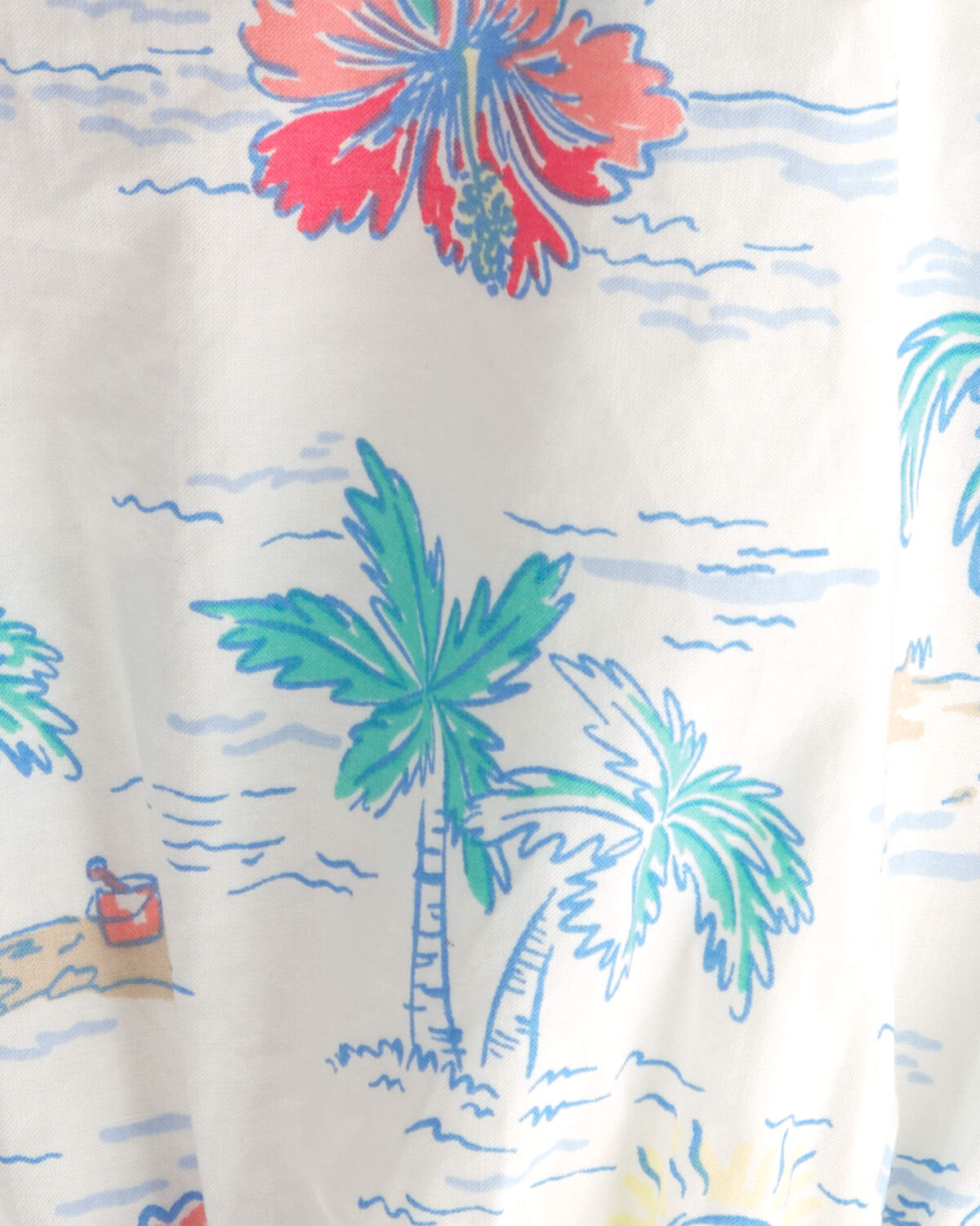 Baby Girl 2-Piece Tropical Beach Sleeveless Top & Short Set 3 Baby Girl 2-Piece Tropical Beach Sleeveless Top & Short Set