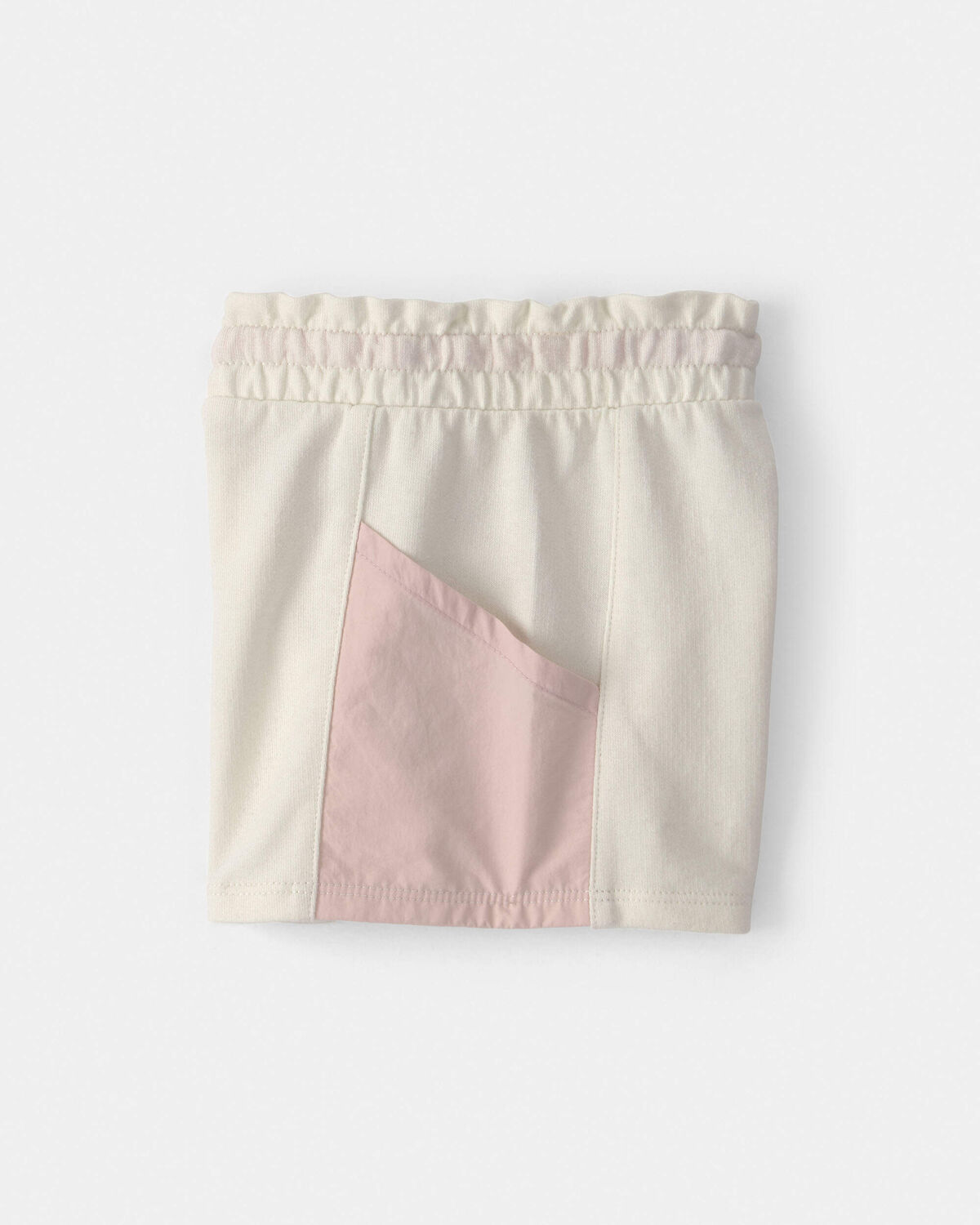 Toddler Girl French Terry Shorts - Pink/Ivory 3 Toddler Girl French Terry Shorts - Pink/Ivory
