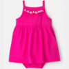 Baby Girl Sleeveless Bodysuit Dress - Pink 5 Baby Girl Sleeveless Bodysuit Dress - Pink