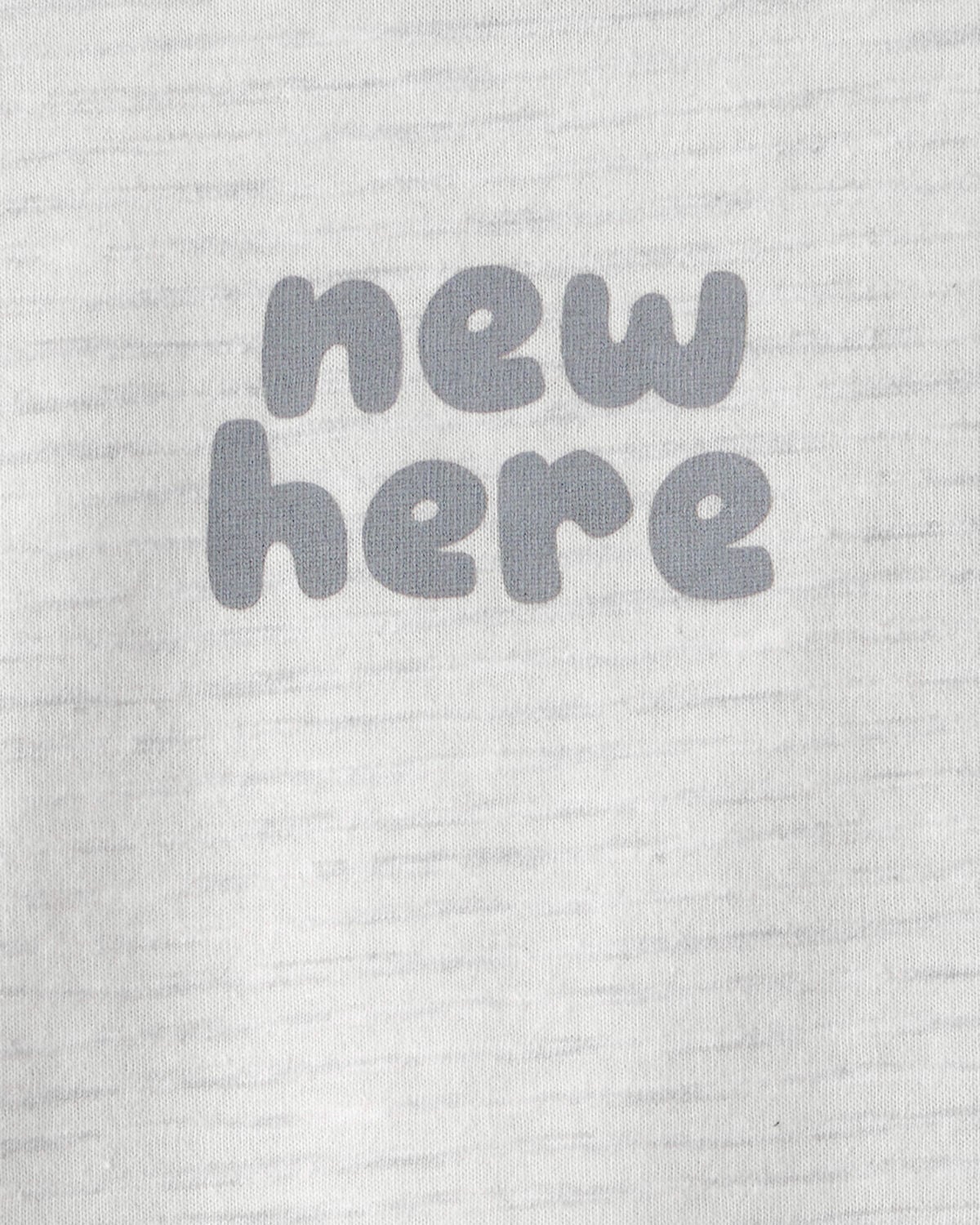 Baby 'New Here' Graphic Bodysuit - Grey 2 Baby 'New Here' Graphic Bodysuit - Grey