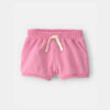 Baby Girl French Terry Shorts - Pink 4 Baby Girl French Terry Shorts - Pink