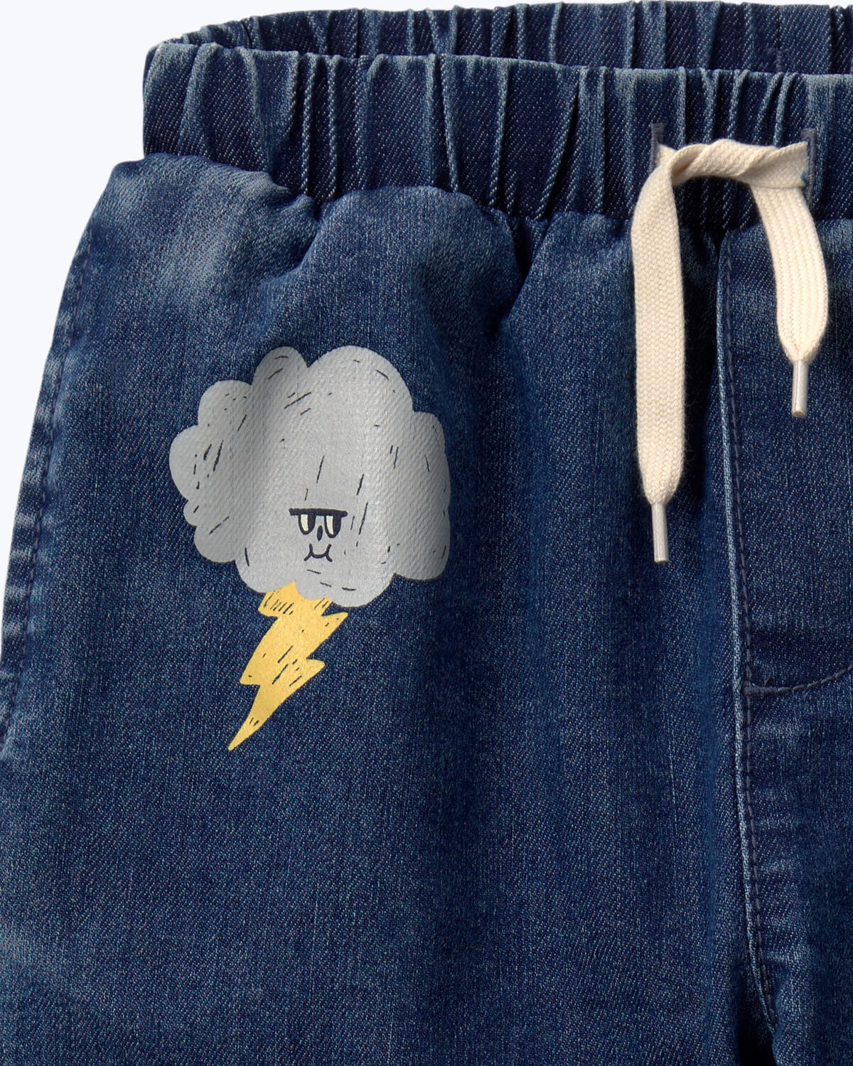 Toddler 'Splish, Splash' Jogger Pant in Denim - Blue 7 Toddler 'Splish, Splash' Jogger Pant in Denim - Blue