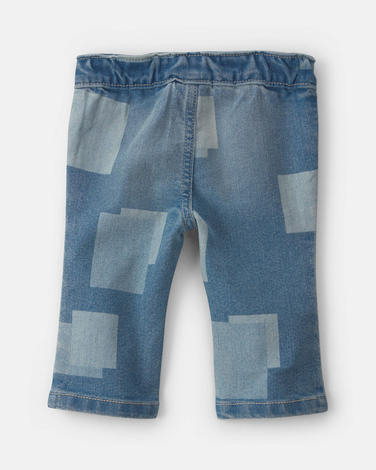 Baby Girl Patchwork Straight-Leg Jeans - Medium Wash