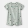 Baby Boy 'Expert Crawler' Snail Short-Sleeve Romper - Green