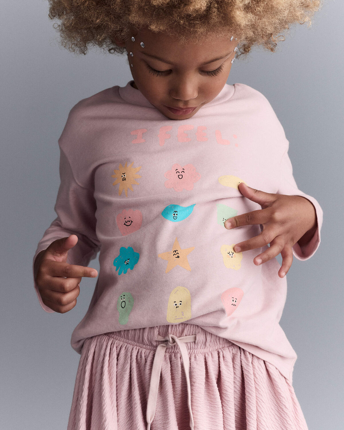 Toddler Girl 'I Feel' Long-Sleeve Relaxed Graphic Tee - Light Pink 1 Toddler Girl 'I Feel' Long-Sleeve Relaxed Graphic Tee - Light Pink