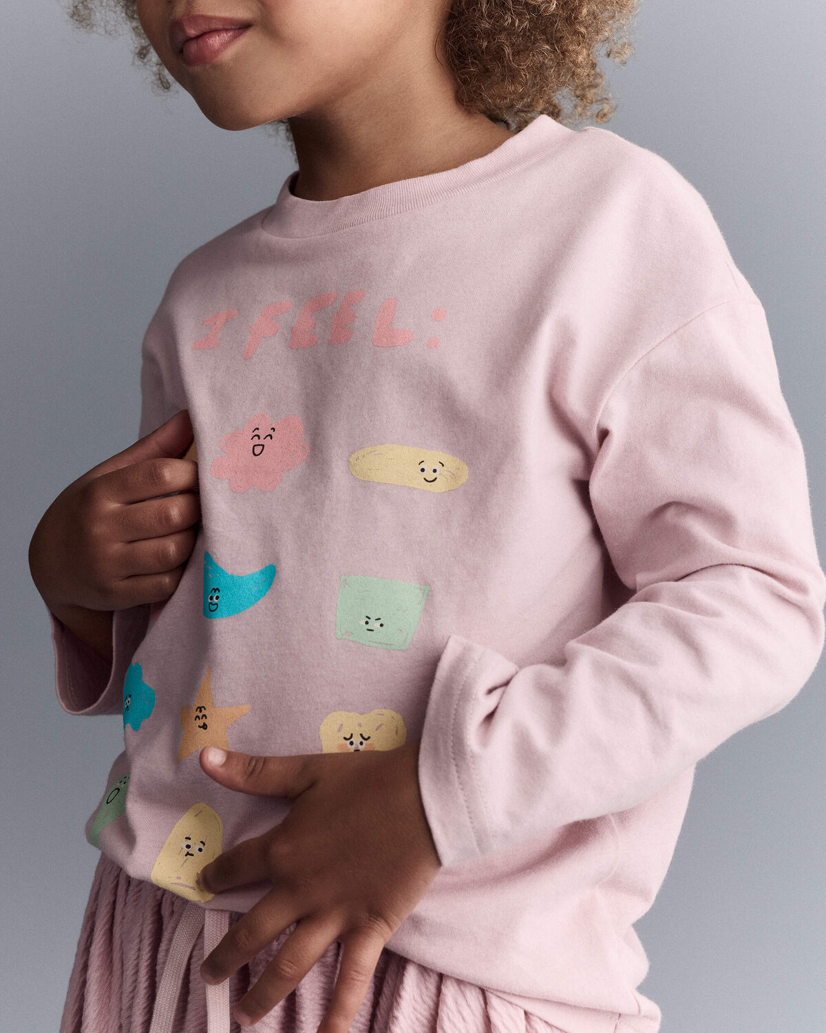 Toddler Girl 'I Feel' Long-Sleeve Relaxed Graphic Tee - Light Pink 4 Toddler Girl 'I Feel' Long-Sleeve Relaxed Graphic Tee - Light Pink