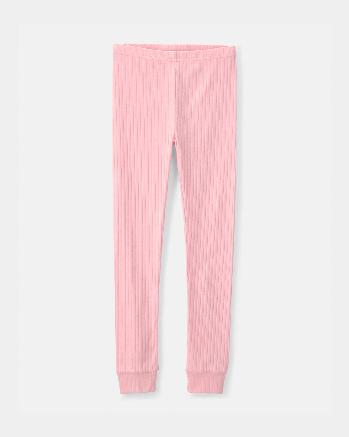 Girls Butterfly Rib Snug Fit 2-Piece Pajama Set - Pink 3 Girls Butterfly Rib Snug Fit 2-Piece Pajama Set - Pink