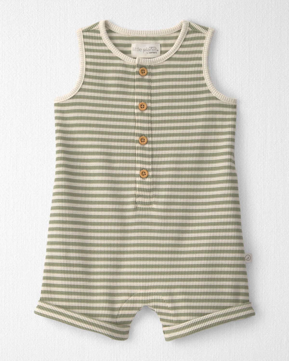 Baby Organic Cotton Waffle Knit in Stripes 1 Baby Organic Cotton Waffle Knit in Stripes