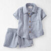 Baby Boy 2-Piece Organic Cotton Gauze Top & Short Set