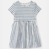 Toddler Girl Striped Short-Sleeve Dress - Blue/Ivory