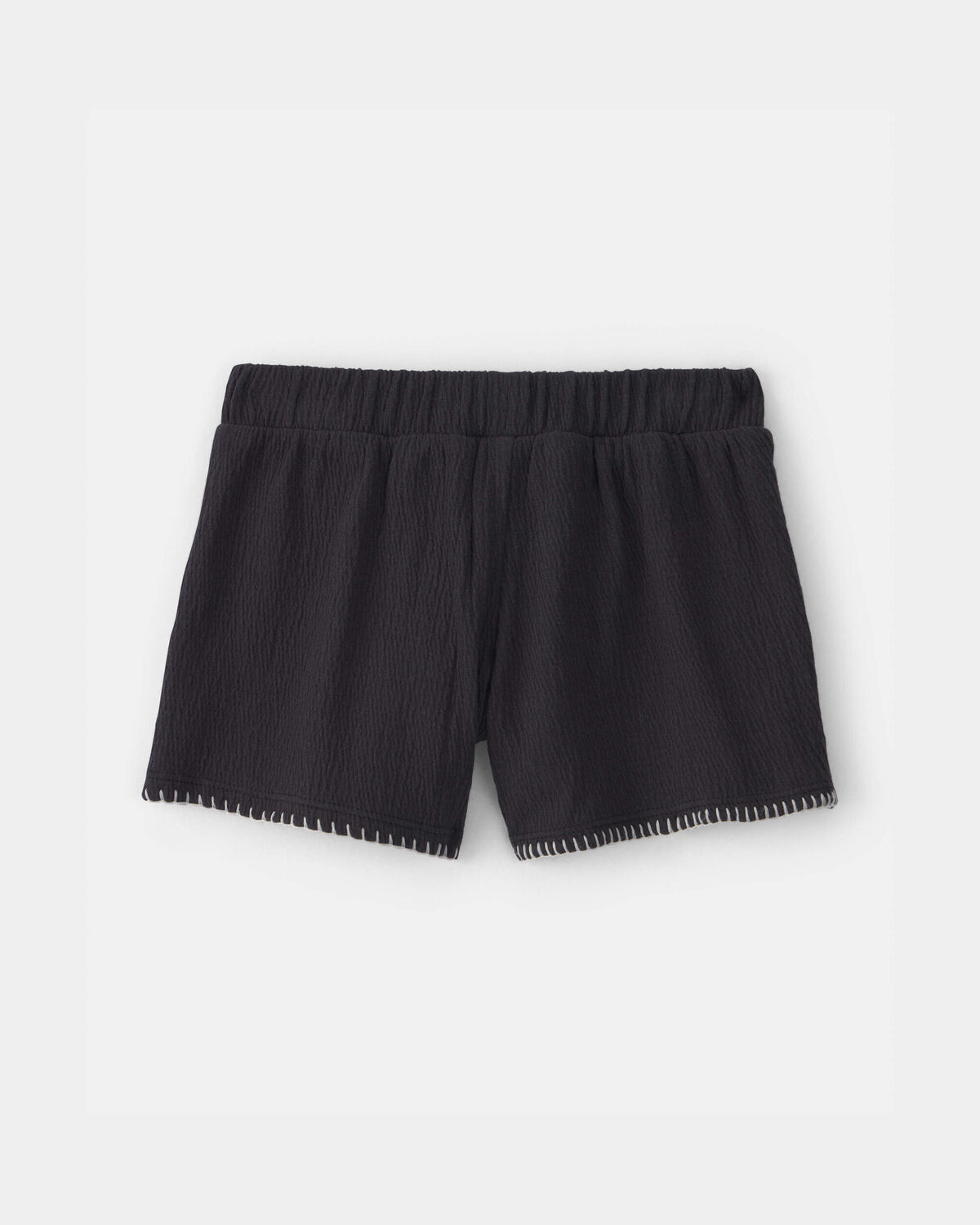 Toddler Girl Crinkle Shorts - Black 5 Toddler Girl Crinkle Shorts - Black