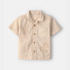 Toddler Boy Toucan Embroidered Short-Sleeve Button-Down Shirt - Khaki