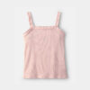Girls Ruffle Ribbed Tank Top - Pink