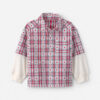 Toddler Boy Plaid Valentine's Day Long-Sleeve Button-Down Shirt - White