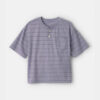 Boys Striped Henley T-Shirt - Dark Blue 6 Boys Striped Henley T-Shirt - Dark Blue