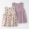 Toddler Girl 2-Pack Organic Cotton Knit Tanks in Seashells