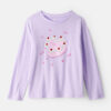 Girls Heart Cake Long-Sleeve Graphic Tee - Purple
