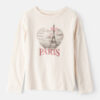 Girls Paris Long-Sleeve Graphic Tee - Ivory