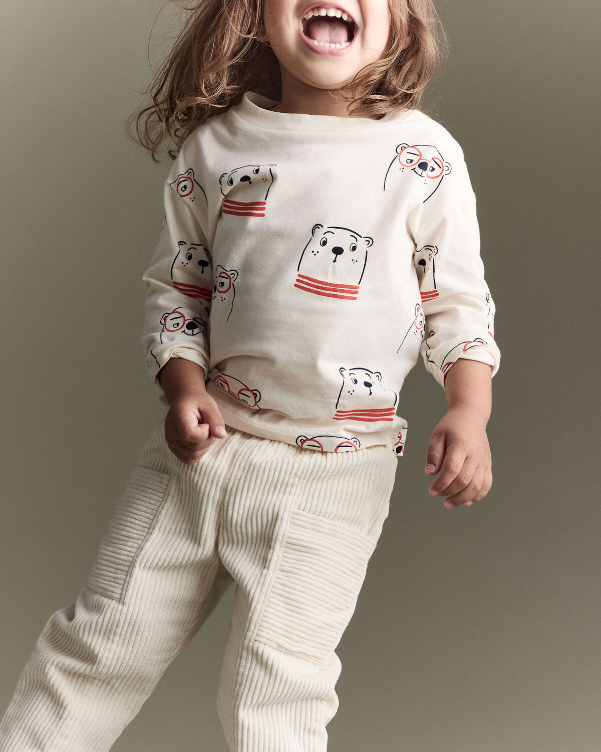 Toddler Boy Corduroy Pocket Pant - Cream 4 Toddler Boy Corduroy Pocket Pant - Cream