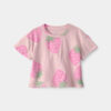 Baby Girl Strawberry Relaxed Top - Pink 20 Baby Girl Strawberry Relaxed Top - Pink