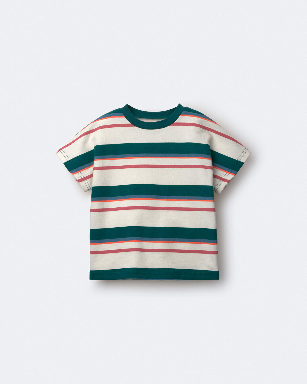 Toddler Dolman Tee in Stripes - Green/Cream 2 Toddler Dolman Tee in Stripes - Green/Cream