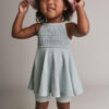 Toddler Girl Smocked Peplum Top - Light Blue 12 Toddler Girl Smocked Peplum Top - Light Blue
