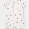 Baby Boy Dog Romper - Grey 6 Baby Boy Dog Romper - Grey