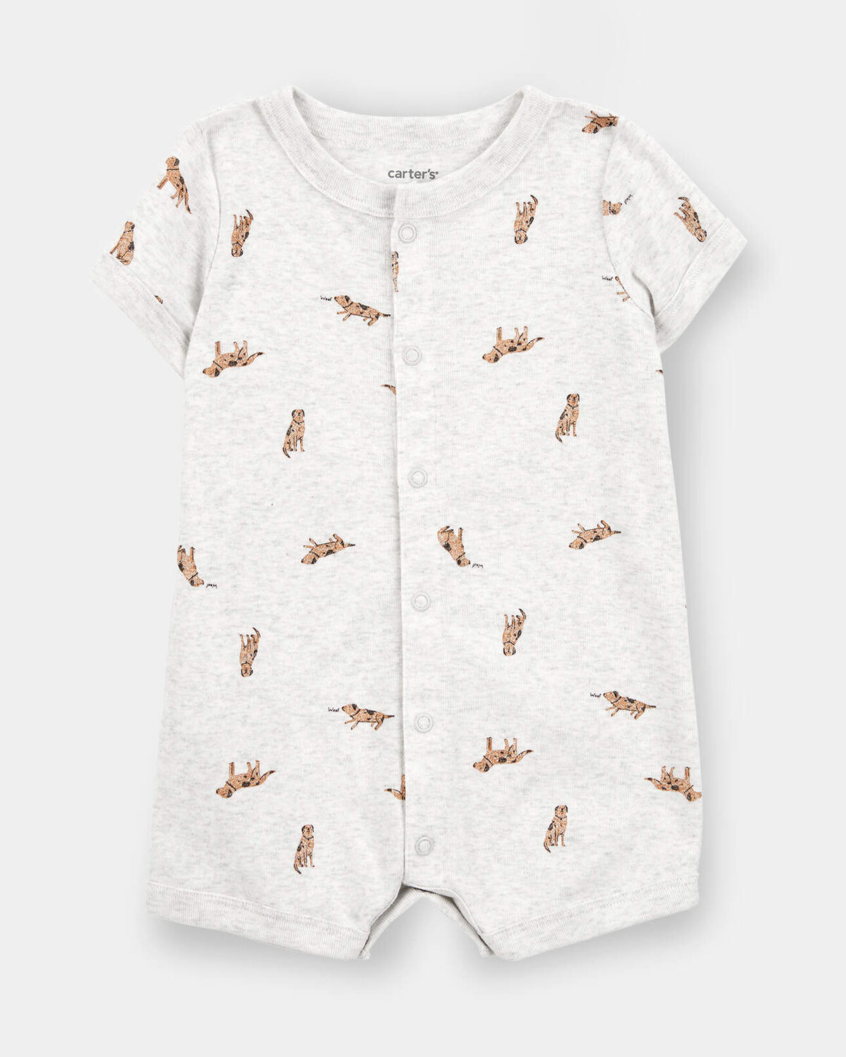 Baby Boy Dog Romper - Grey