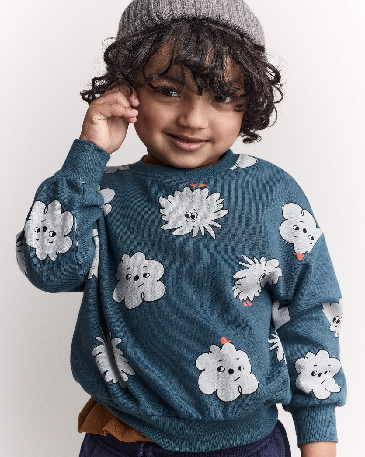 Toddler Squish Otter Sweatshirt™ - Deep Teal 1 Toddler Squish Otter Sweatshirt™ - Deep Teal