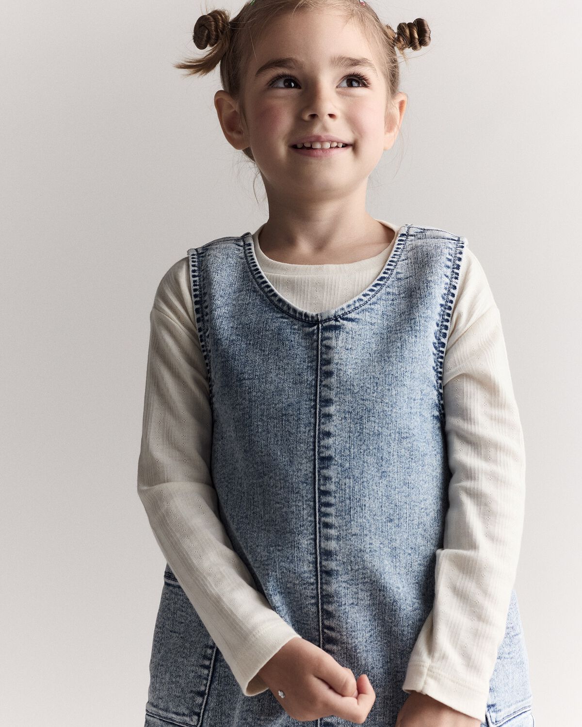 Toddler Girl Pointelle Long-Sleeve Top - Cream 1 Toddler Girl Pointelle Long-Sleeve Top - Cream
