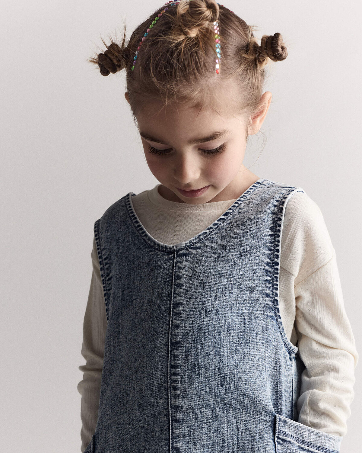 Toddler Girl Pointelle Long-Sleeve Top - Cream 6 Toddler Girl Pointelle Long-Sleeve Top - Cream