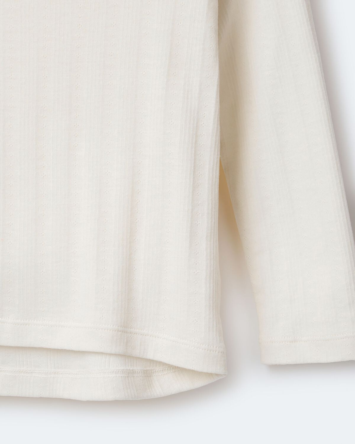 Toddler Girl Pointelle Long-Sleeve Top - Cream 7 Toddler Girl Pointelle Long-Sleeve Top - Cream