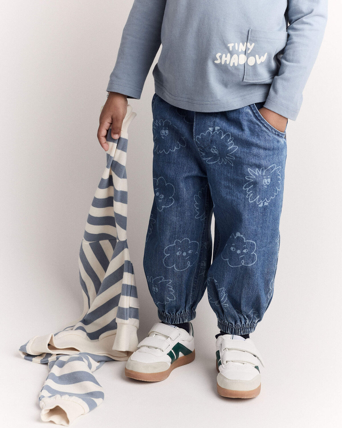 Toddler 'Tiny Shadow' Long-Sleeve Pocket Graphic Tee - Blue 10 Toddler 'Tiny Shadow' Long-Sleeve Pocket Graphic Tee - Blue