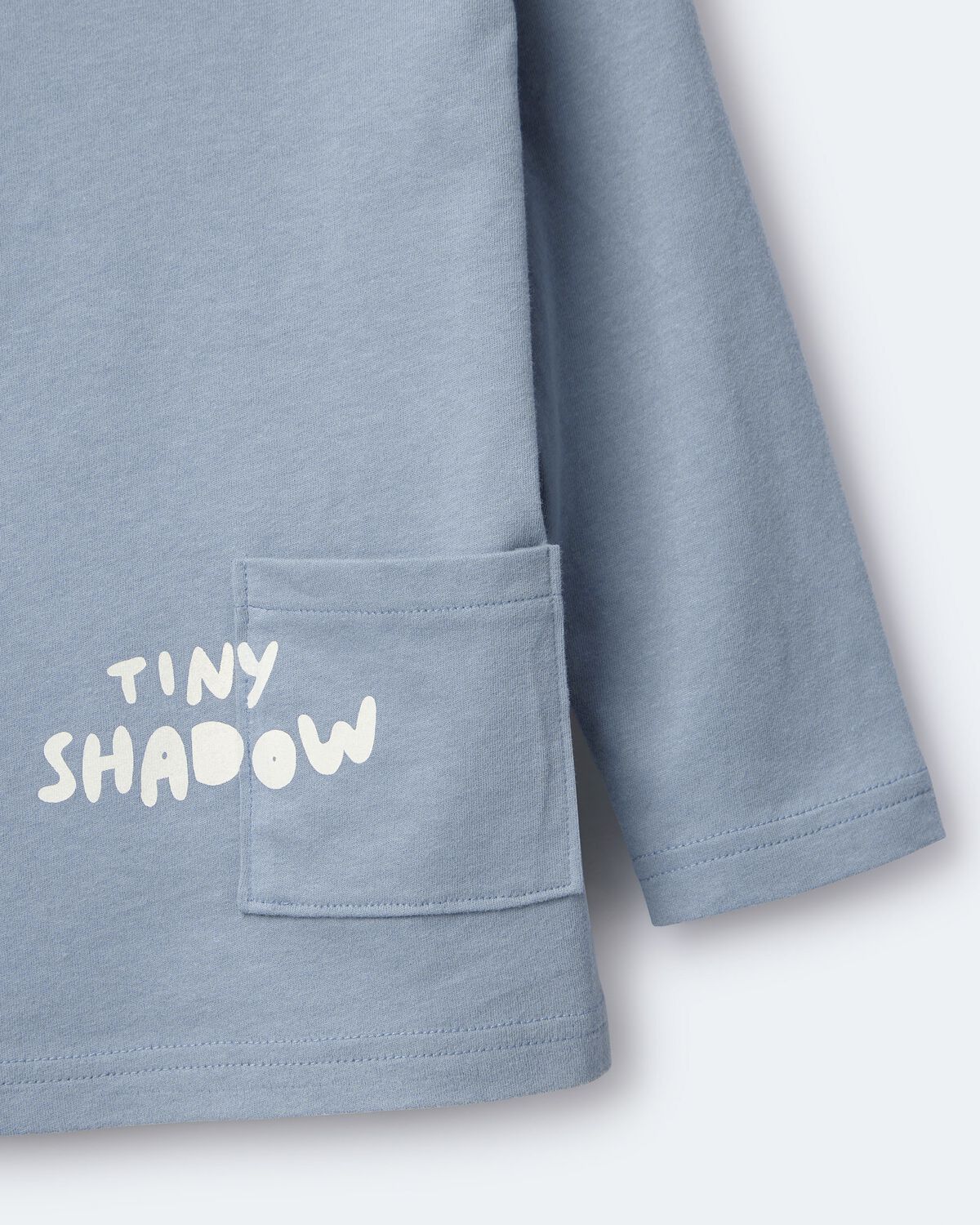 Toddler 'Tiny Shadow' Long-Sleeve Pocket Graphic Tee - Blue 7 Toddler 'Tiny Shadow' Long-Sleeve Pocket Graphic Tee - Blue