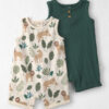 Baby Boy 2-Pack Organic Cotton Rompers in Jungle