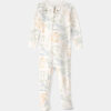 Baby Elephant 100% Cotton Snug Fit 1-Piece Pajama - Ivory