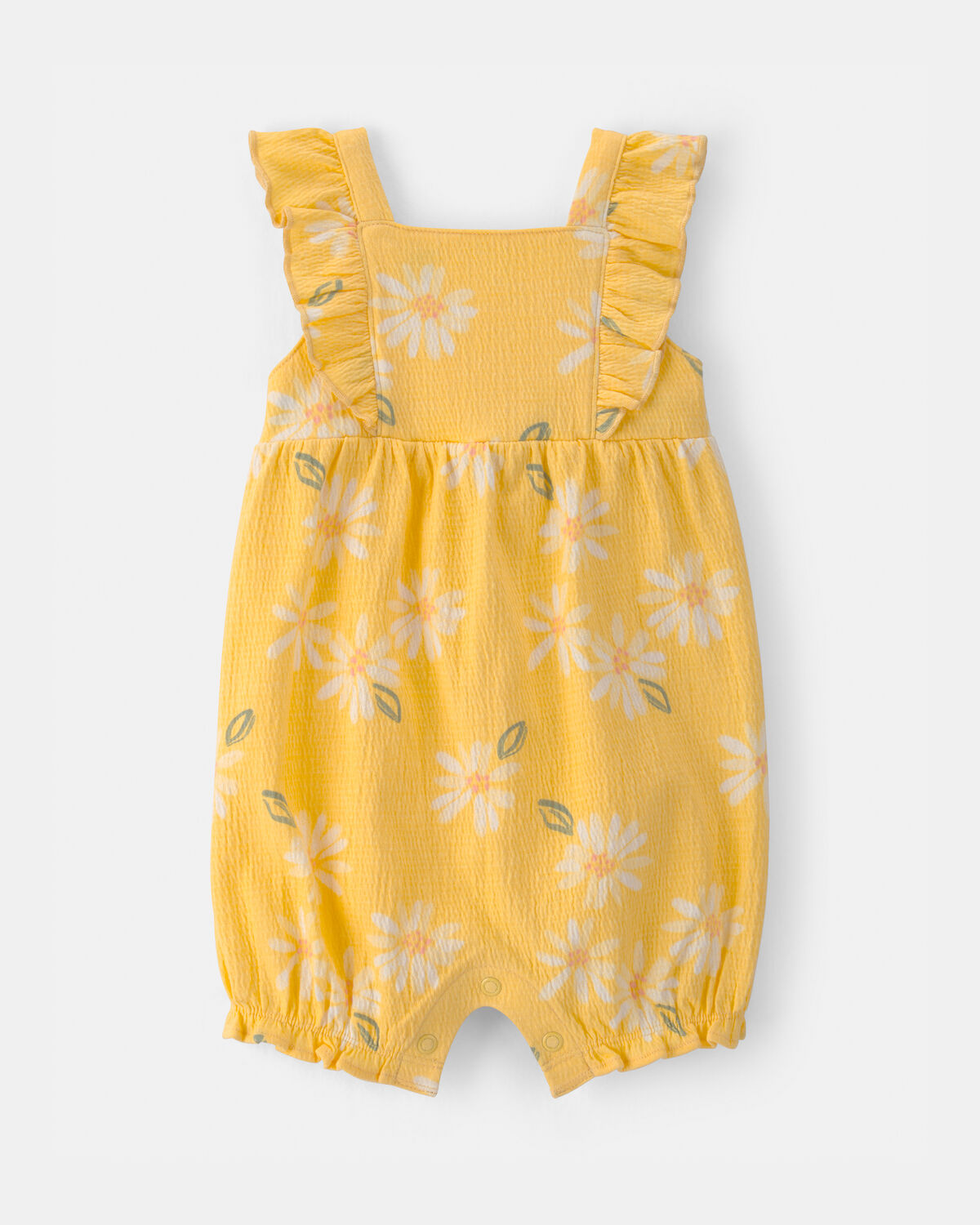 Baby Girl Floral Daisy Romper - Yellow 1 Baby Girl Floral Daisy Romper - Yellow