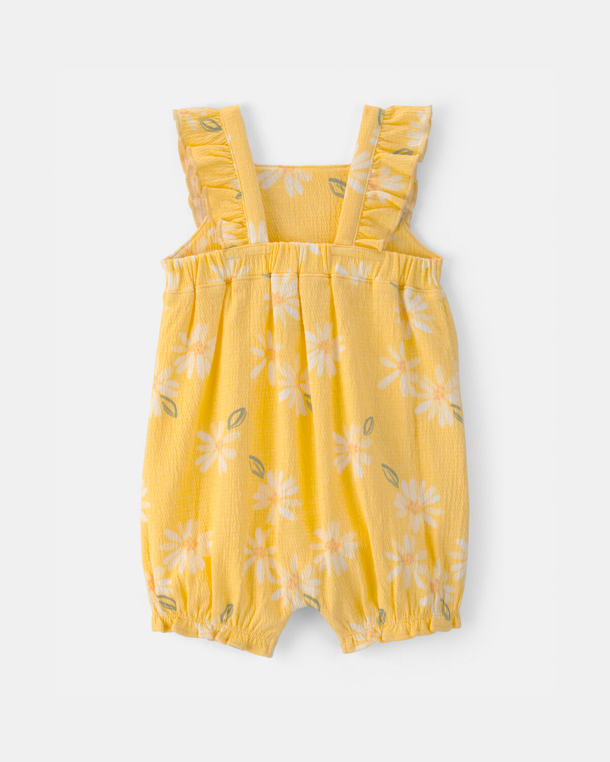 Baby Girl Floral Daisy Romper - Yellow 2 Baby Girl Floral Daisy Romper - Yellow