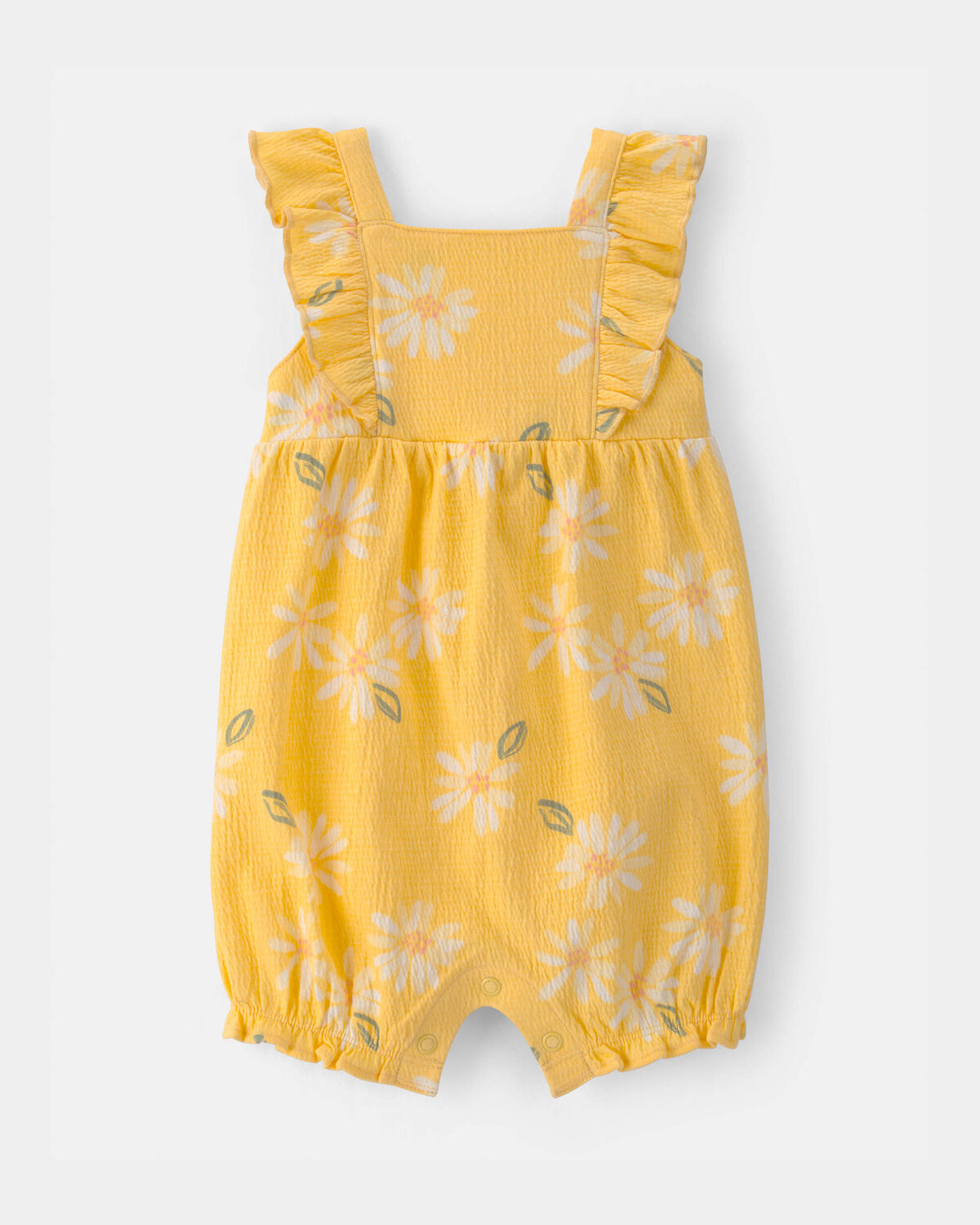 Baby Girl Floral Daisy Romper - Yellow 4 Baby Girl Floral Daisy Romper - Yellow