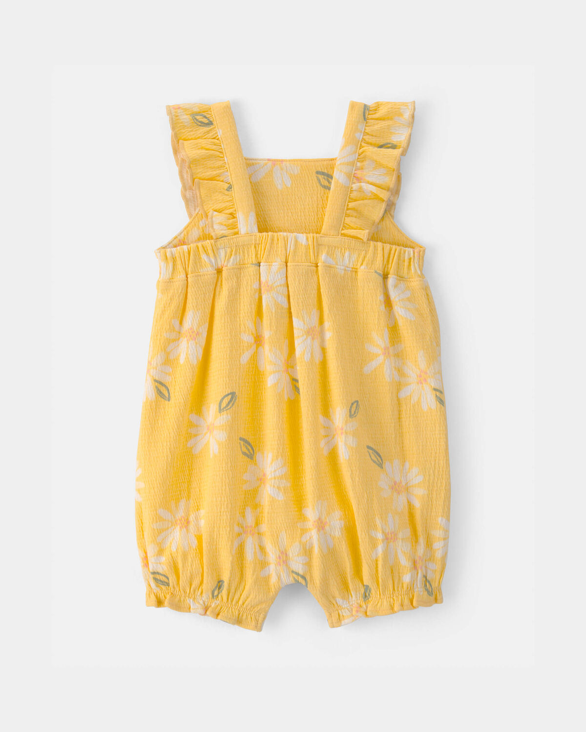 Baby Girl Floral Daisy Romper - Yellow 5 Baby Girl Floral Daisy Romper - Yellow