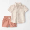 Toddler Boy 2-Piece Top & Short Set Made with Organic Cotton in Citrus Summer Print