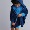 Toddler French-Terry Hooded Poncho Towel - Navy