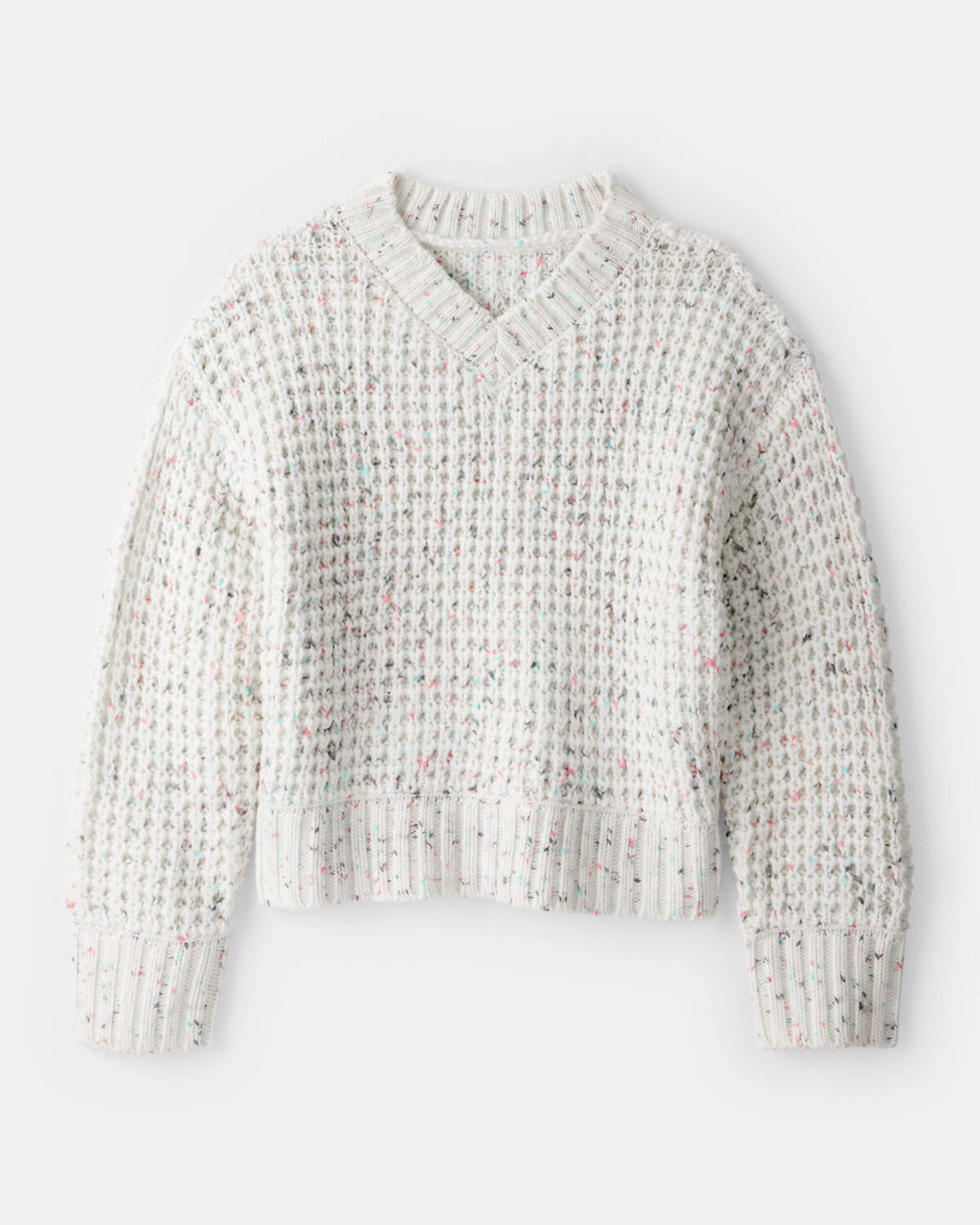 Girls Confetti Sweater - Cream 1 Girls Confetti Sweater - Cream