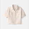 Girls Gauze Short-Sleeve Top - Cream