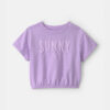 Girls 'Sunny' French Terry Top - Purple 7 Girls 'Sunny' French Terry Top - Purple