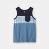 Boys Colorblock Pocket Tank Top - Navy 5 Boys Colorblock Pocket Tank Top - Navy