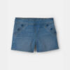 Girls Denim Button-Pocket Shorts - Medium Wash
