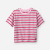 Girls Striped Valentine's Day Short-Sleeve T-Shirt - Red/Pink